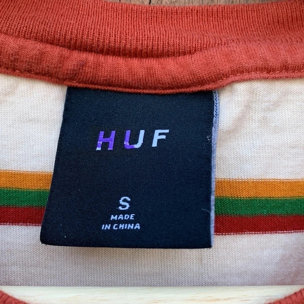Huff T-shirt stripes boys size small - Picture 3 of 3